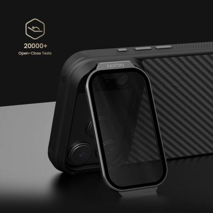 Хибриден удароустойчив кевларен кейс с MagSafe за iPhone 17 Pro Max - Nillkin CarboProp Aramid MagSafe Case (черен) 4