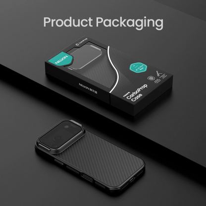 Хибриден удароустойчив кевларен кейс с MagSafe за iPhone 17 Pro Max - Nillkin CarboProp Aramid MagSafe Case (черен) 10