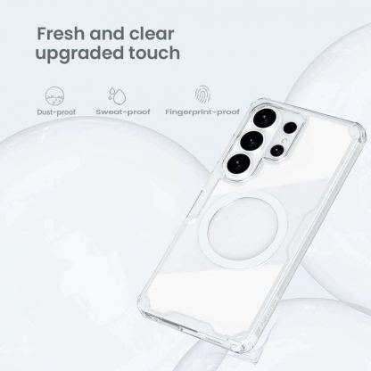 Хибриден удароустойчив кейс с MagSafe за Samsung Galaxy S26 Ultra - Nillkin Nature TPU Pro Magnetic Case (прозрачен) 5