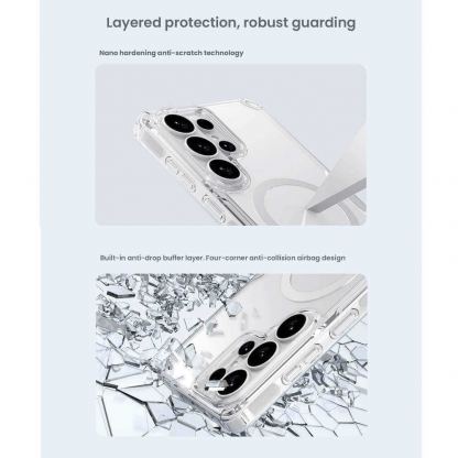Хибриден удароустойчив кейс с MagSafe за Samsung Galaxy S26 Ultra - Nillkin Nature TPU Pro Magnetic Case (прозрачен) 6