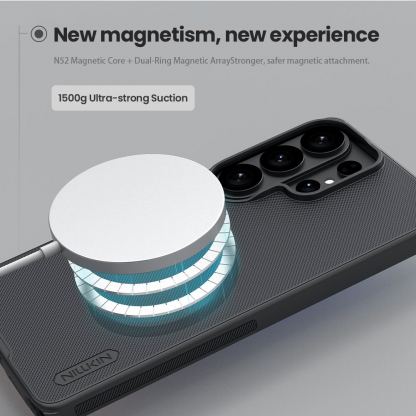 Хибриден удароустойчив кейс с MagSafe за Samsung Galaxy S26 Ultra - Nillkin Super Frosted Shield Pro Magnetic Case (черен) 3