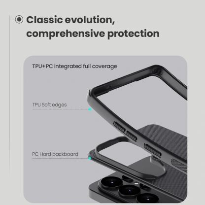 Хибриден удароустойчив кейс с MagSafe за Samsung Galaxy S26 Ultra - Nillkin Super Frosted Shield Pro Magnetic Case (черен) 5