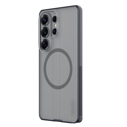 Хибриден удароустойчив кейс с MagSafe за Samsung Galaxy S26 Ultra - Nillkin Super Frosted Shield Pro Magnetic Case (прозрачен-черен) 2