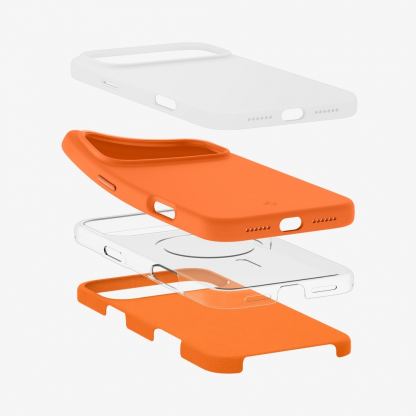 Силиконов (TPU) калъф с MagSafe за iPhone 17 Pro Max - Spigen Silicone Fit MagSafe Case (оранжев) 5