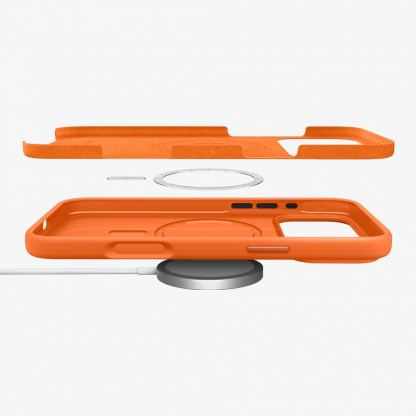 Силиконов (TPU) калъф с MagSafe за iPhone 17 Pro Max - Spigen Silicone Fit MagSafe Case (оранжев) 6