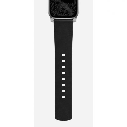 Nomad Strap Modern Leather - кожена (естествена кожа) каишка за Apple Watch 42мм, 44мм (черен-сребрист) 6