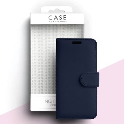Case FortyFour No.11 Case - кожен калъф с поставка за iPhone 11 Pro Max (син) 2