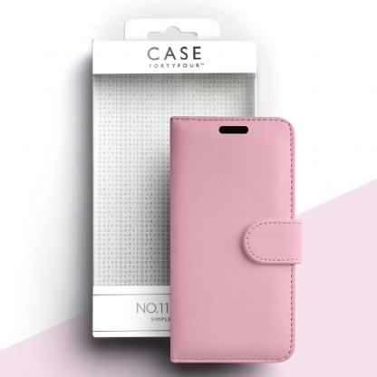 Case FortyFour No.11 Case - кожен калъф с поставка за iPhone 11 Pro Max (розов) 2