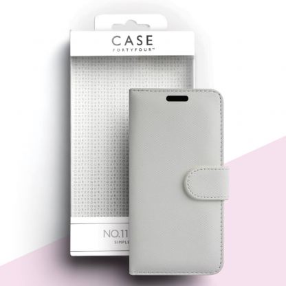 Case FortyFour No.11 Case - кожен калъф с поставка за iPhone 11 Pro Max (бял) 2