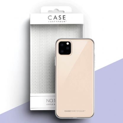 Case FortyFour No.1 Case - силиконов TPU калъф за iPhone 11 Pro Max (прозрачен) 2