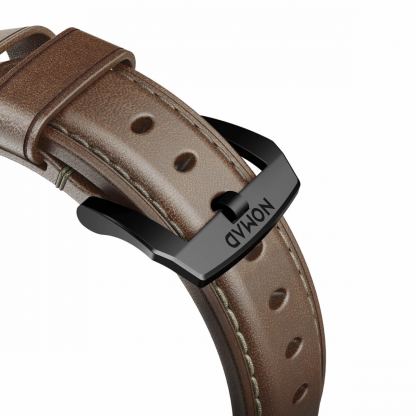 Nomad Strap Traditional Leather - кожена (естествена кожа) каишка за Apple Watch 42мм, 44мм (кафяв-черен) 6
