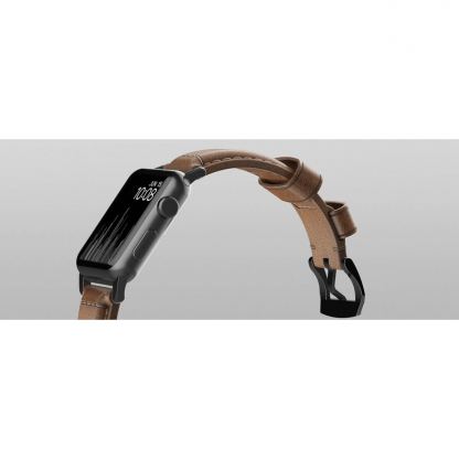 Nomad Strap Traditional Leather - кожена (естествена кожа) каишка за Apple Watch 42мм, 44мм (кафяв-черен) 7