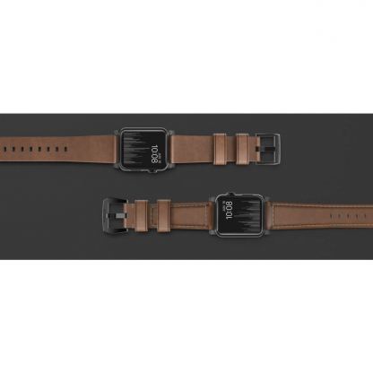 Nomad Strap Traditional Leather - кожена (естествена кожа) каишка за Apple Watch 42мм, 44мм (кафяв-черен) 8