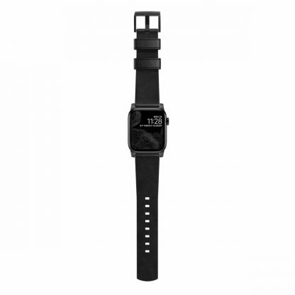 Nomad Strap Modern Leather - кожена (естествена кожа) каишка за Apple Watch 42мм, 44мм (черен) 2