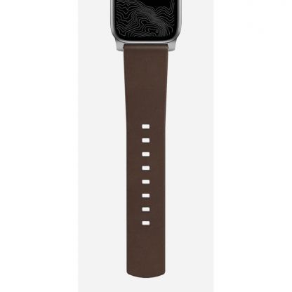 Nomad Strap Modern Slim Leather - кожена (естествена кожа) каишка за Apple Watch 38мм, 40мм (кафяв-сребрист) 7