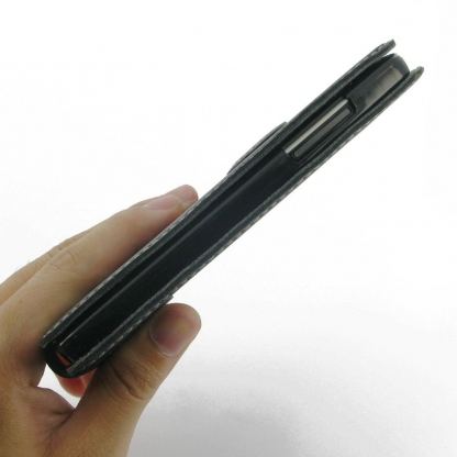 Leather Flip Case - кожен калъф за Google Nexus 5 (черен) 2