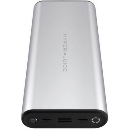 HyperJuice 130W USB-C PD Battery - преносима външна батерия с 2 x USB-C порта и USB изход за зареждане на мобилни устройства с мощност до 130W (27000 mAh) (сребрист) 3