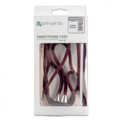 4smarts Necklace Case - силиконов калъф с лента за врата за iPhone 11 Pro (бордо) 2