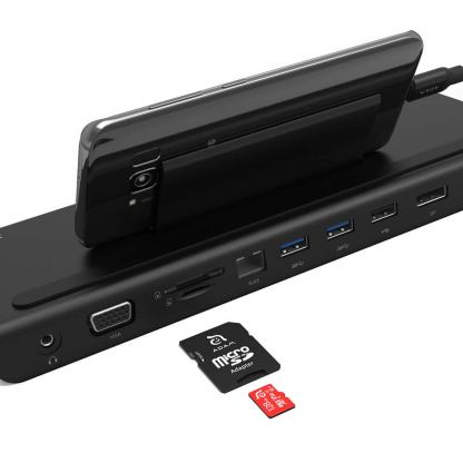 Adam Elements CASA Hub Pro USB-C - мултифункционален хъб за свързване на допълнителна периферия за Macbook и USB-C устройства (черен) 2