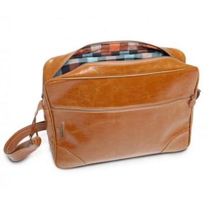 Walk On Water Bogart Laptop Bag 15 - кожена чанта с презрамка за устройства до 15 инча (кафява) 2