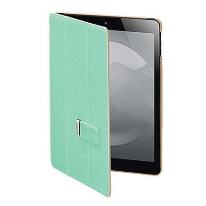SwitchEasy Pelle Swarovski - луксозен кожен калъф и поставка за iPad Air (зелен) 3