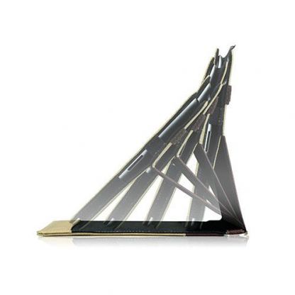 Tunewear Tunefolio Urban - кожен калъф с поставка и тъч писалка за iPad Air (кафяв) 2