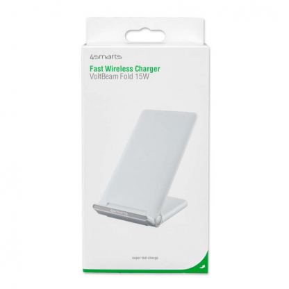 4smarts Inductive Fast Charger VoltBeam Fold 15W - поставка (пад) за безжично захранване за QI съвместими устройства (бял) 2