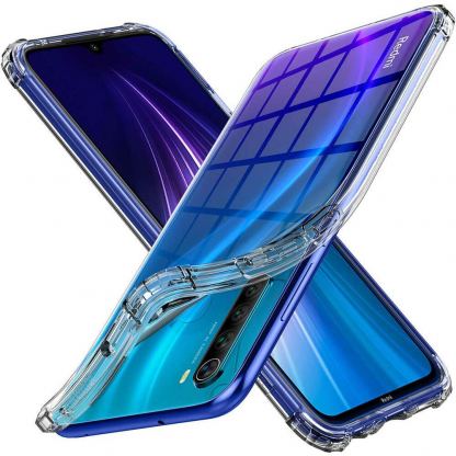 Spigen Crystal Shell Case - хибриден кейс с висока степен на защита за Xiaomi RedMi Note 8 (прозрачен) 3