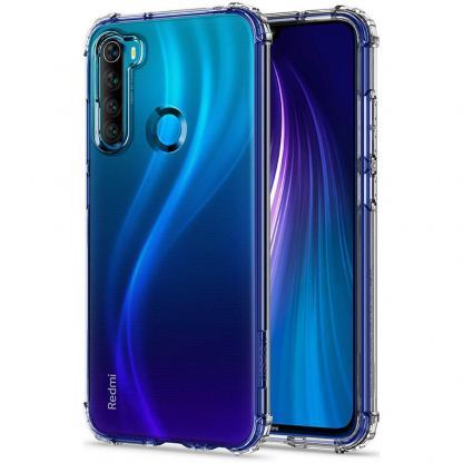 Spigen Crystal Shell Case - хибриден кейс с висока степен на защита за Xiaomi RedMi Note 8 (прозрачен) 7