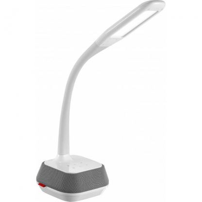 Platinet Desk Lamp 18W With Bluetooth Speaker And USB Charger - настолна LED лампа с вграден блутут спийкър (бял) 2