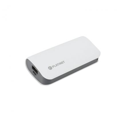 Platinet Power Bank Leather 5200 mAh - външна батерия с 2 USB изходa за таблети и смартфони (бял) 2
