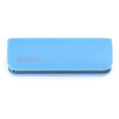 Platinet Power Bank Leather 2600mAh + microUSB cable - външна батерия 2600mAh за зареждане на мобилни устройства (син) 3