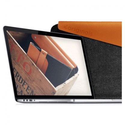 Mujjo Pro Sleeve - луксозен калъф за MacBook Pro Retina 15 инча (кафяв) 2