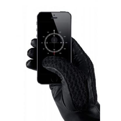 Mujjo Leather Crochet Touchscreen Gloves - луксозени кожени ръкавици за тъч екрани (размер 8.5) 3