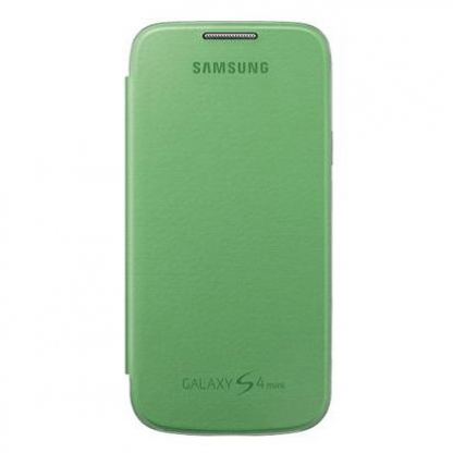 Samsung Flip Cover - оригинален кожен калъф за Samsung Galaxy S4 mini (bulk) (зелен) 2
