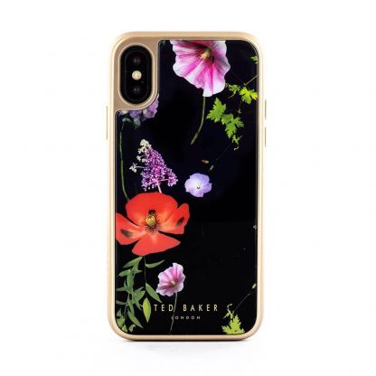 Ted Baker Patryce Premium Case - дизайнерски удароустойчив кейс за iPhone XS, iPhone X (черен) 2