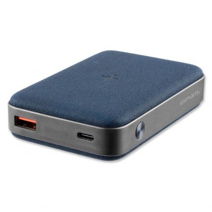 4smarts Inductive Power Bank VoltHub Ultimate 10000 mAh - външна батерия с USB-C изход с възможност за безжично зареждане и технология за бързо зареждане (син-сив) 3