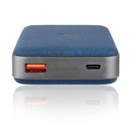 4smarts Inductive Power Bank VoltHub Ultimate 10000 mAh - външна батерия с USB-C изход с възможност за безжично зареждане и технология за бързо зареждане (син-сив) 4