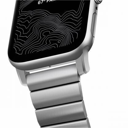 Nomad Strap Stainless Steel Band - титаниева каишка за Apple Watch 42мм, 44мм (сребрист) 5