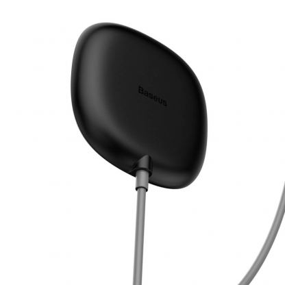 Baseus Suction Cup Wireless Charger - залепяща се подложка (пад) за безжично зареждане с USB кабел (черен) 5