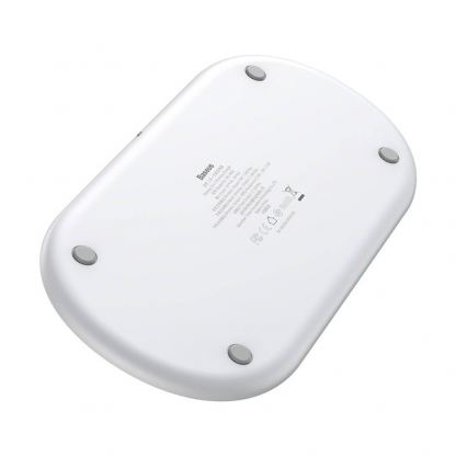 Baseus 3in1 Wireless Charger - тройна поставка (пад) с Fast Charge технология за безжично зареждане за Qi съвместими устройства, Apple Watch и Apple Airpods (бял) 5