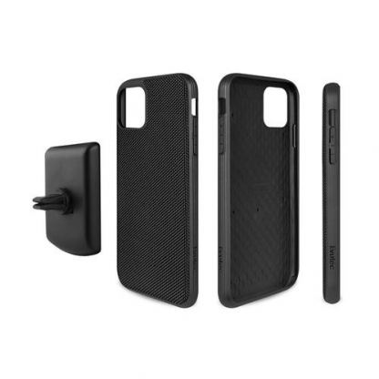 Evutec Ballistic Nylon + Vent Mount - хибриден TPU калъф с магнитна поставка за кола за iPhone 11 Pro (черен)  2