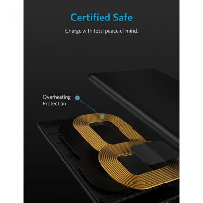 Anker PowerPort Wireless 5 Charging Stand - поставка (пад) за безжично захранване за QI съвместими устройства (черен) 5