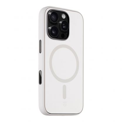 Хибриден удароустойчив кейс с MagSafe за iPhone 16 Pro Max - Tactical MagForce SmoothIsFast Cover (бял) 2