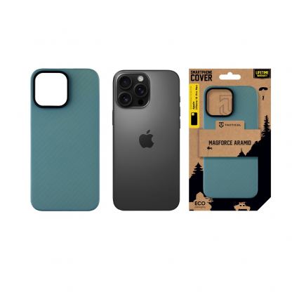 Кевларен кейс с MagSafe за iPhone 16 Pro Max - Tactical MagForce Aramid Case (светлосин) 5