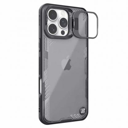 Хибриден удароустойчив кейс с MagSafe за iPhone 16 Pro Max - Nillkin Iceblade Prop Magnetic Hard Case (черен-прозрачен) 3