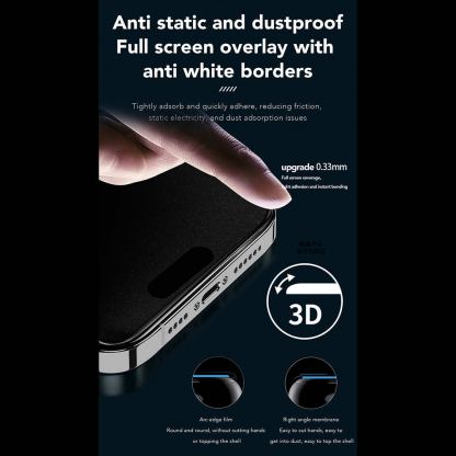 Калено стъклено защитно покритие с определен ъгъл на виждане на iPhone 16 Pro Max - ANANK 2.5D 1X Reinforced Privacy Screen Protector 5