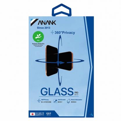 Калено стъклено защитно покритие с определен ъгъл на виждане на iPhone 16 Pro Max - ANANK 2.5D 1X Reinforced Privacy Screen Protector 7
