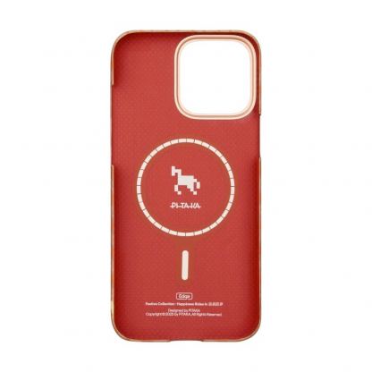 Кевларен кейс с MagSafe за iPhone 16 Pro Max - Pitaka Happiness Rides Amber Edge Ultra Slim Aramid Fiber Case 3