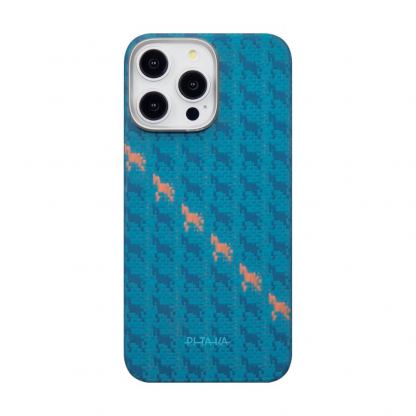 Кевларен кейс с MagSafe за iPhone 16 Pro Max - Pitaka Happiness Rides indigo Edge Ultra Slim Aramid Fiber Case 2